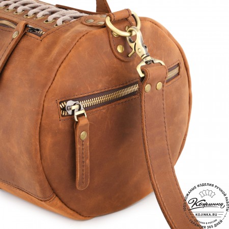  Кожаная сумка "Тайлер" (коричневый крейзи) 